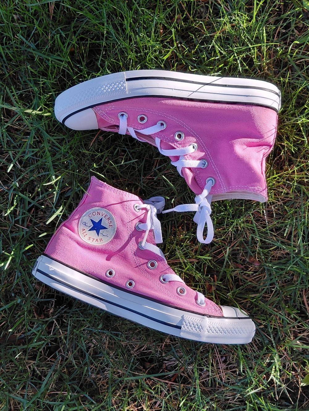 Converse High Top Sneaker - Pink with White Accents